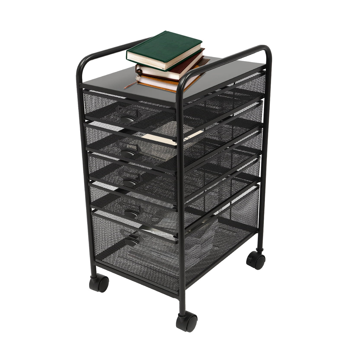 5 Drawer Black File Cabinet S893339