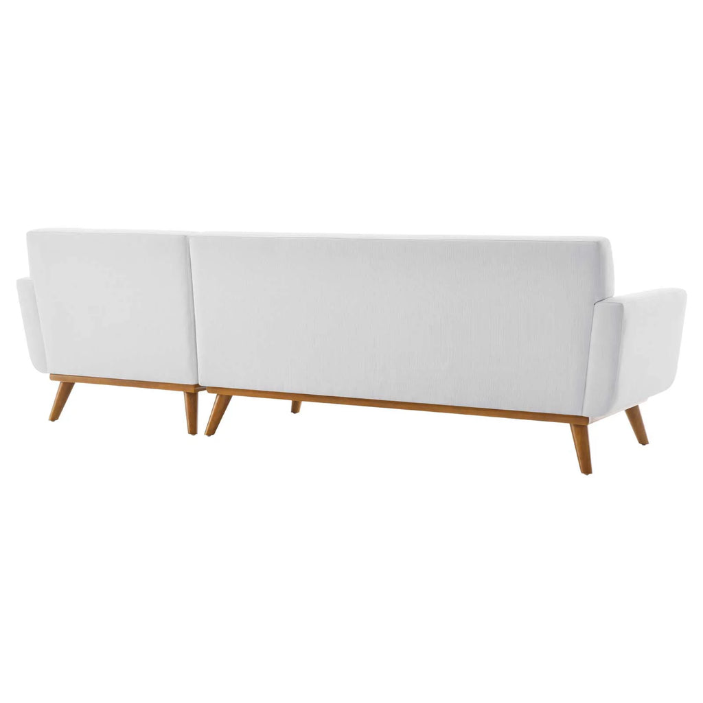 White Upholstered Sectional Sofa H516