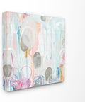 Abstract Painting Canvas Wall Art, 24 x 24, Multi-Color V706