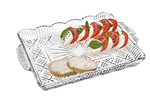 Crystal Rectangular Serving Tray, Clear, 16x1.75x11 T8753
