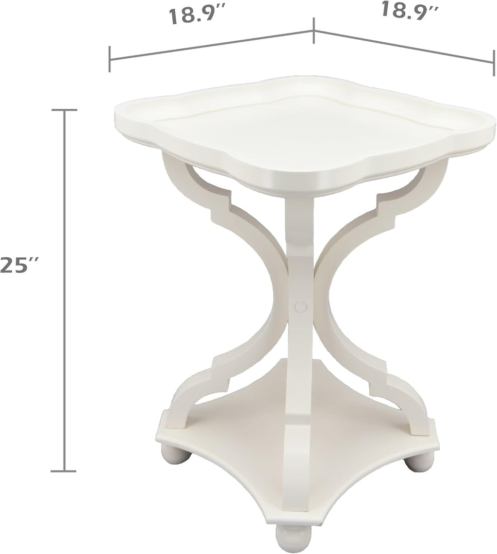 Off/White MDF Tray Top End Table G424994