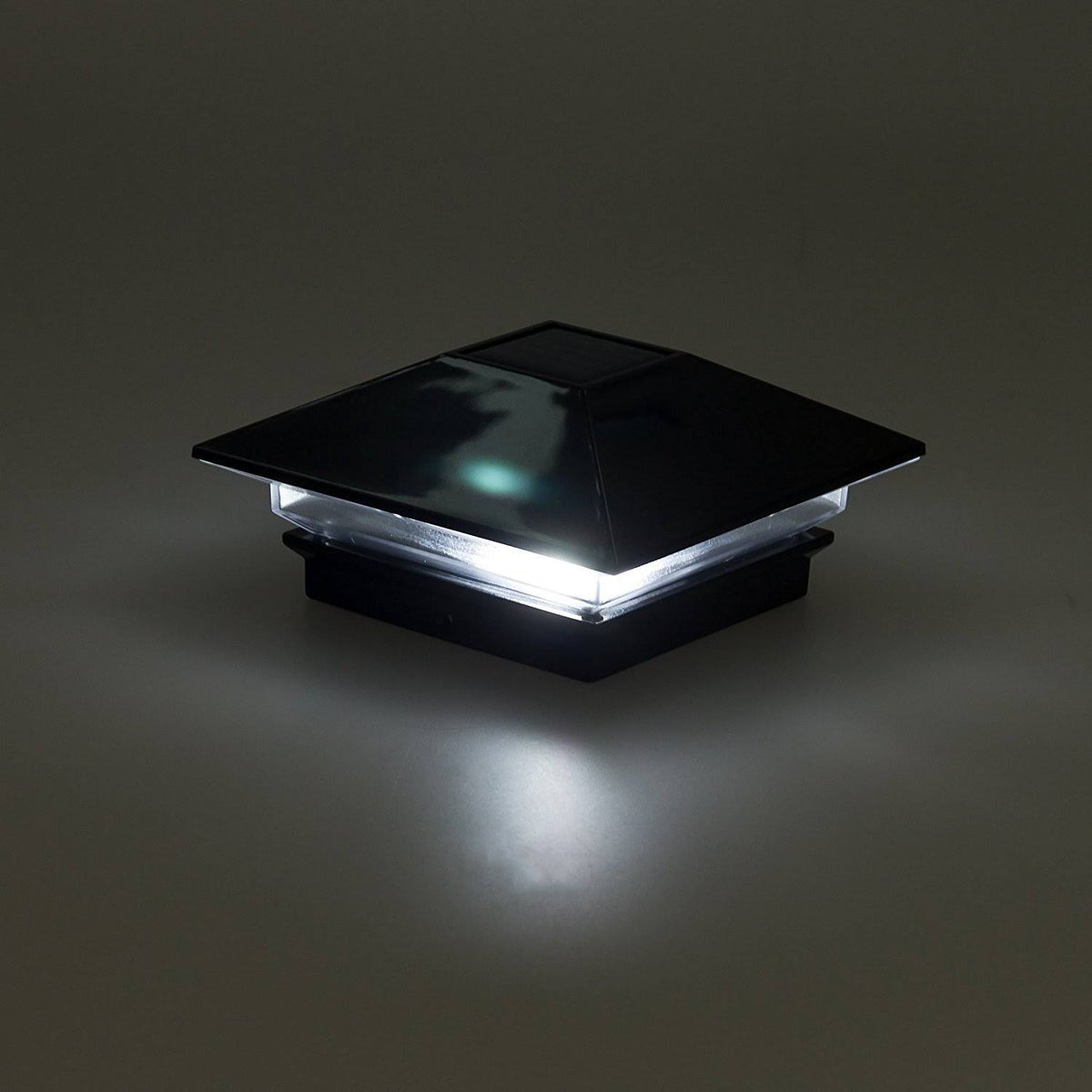 8 Pack Black Solar Post Cap Lights R1359
