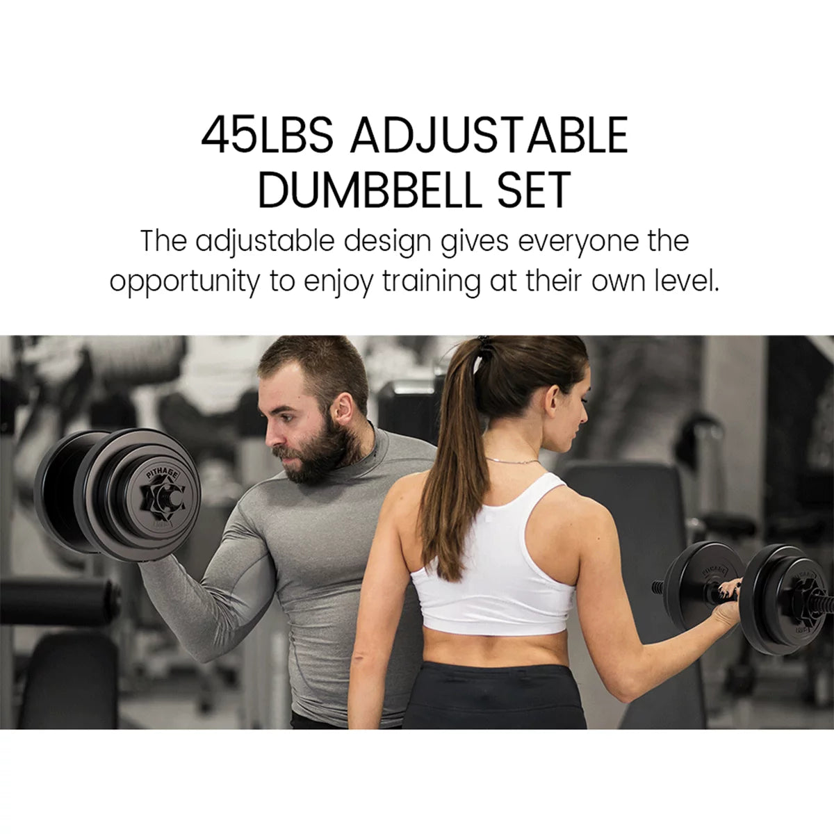 Adjustable Weight Dumbbell Set of 2 20lbs T25778