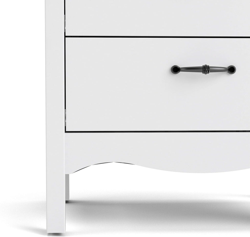 White 2 Drawer Nightstand T699