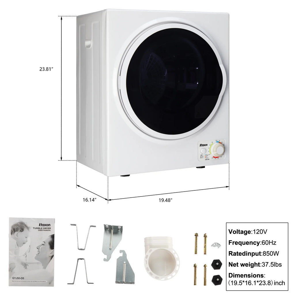 1.6 cu. ft. Compact Electric Dryer White M64257