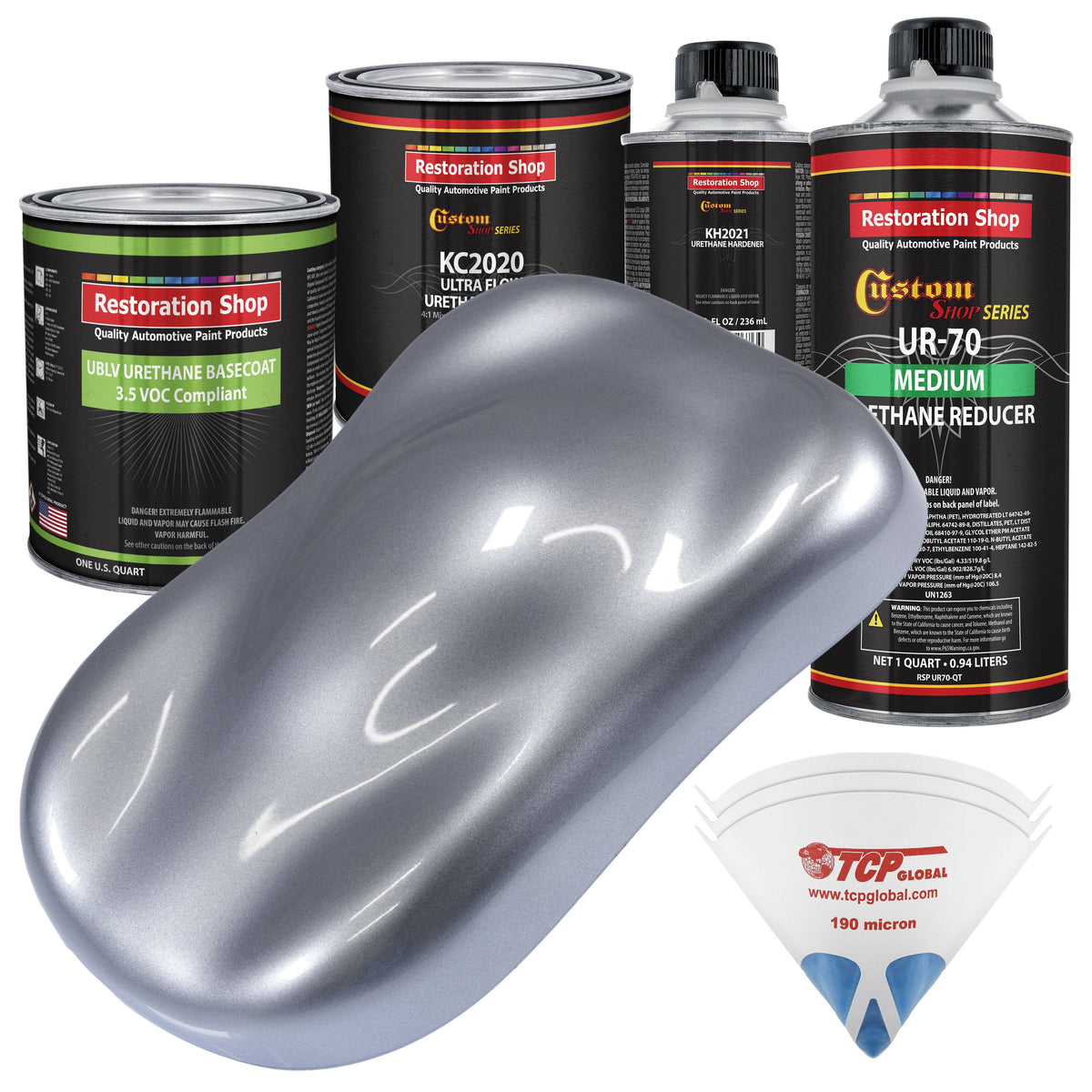 Cool Gray Metallic Prem Lo-Voc Base-Clear qt Kit F694655