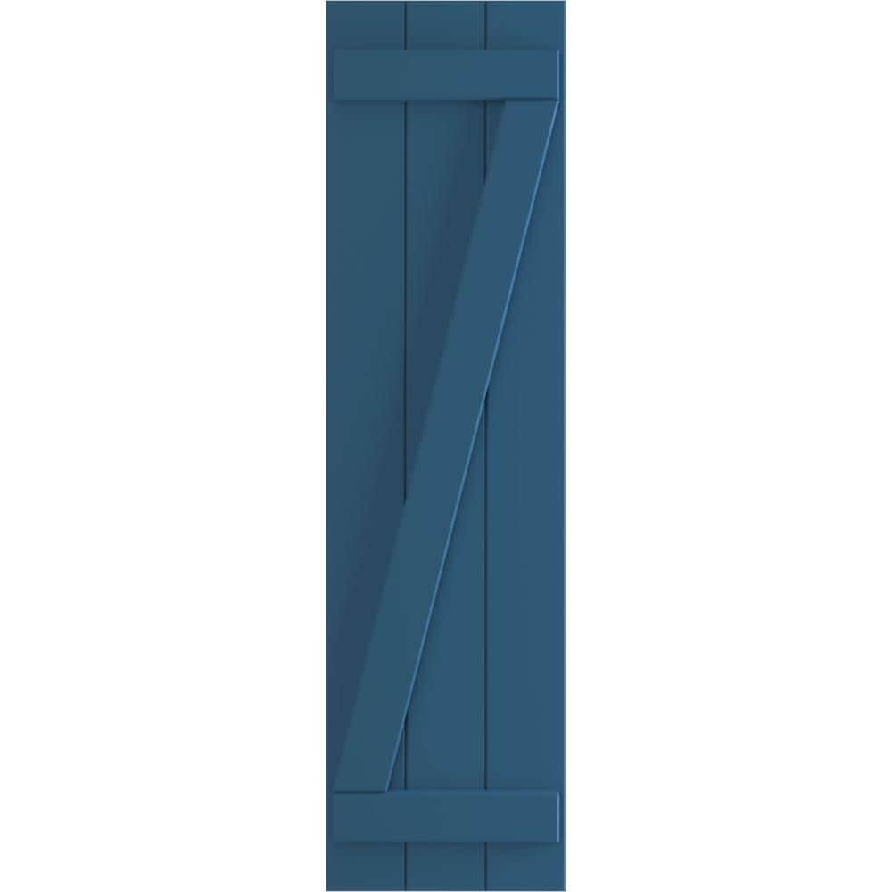 16 1/8x22W x 41x22H PVC Three Board Joined Board-n-Batten Shutters A685