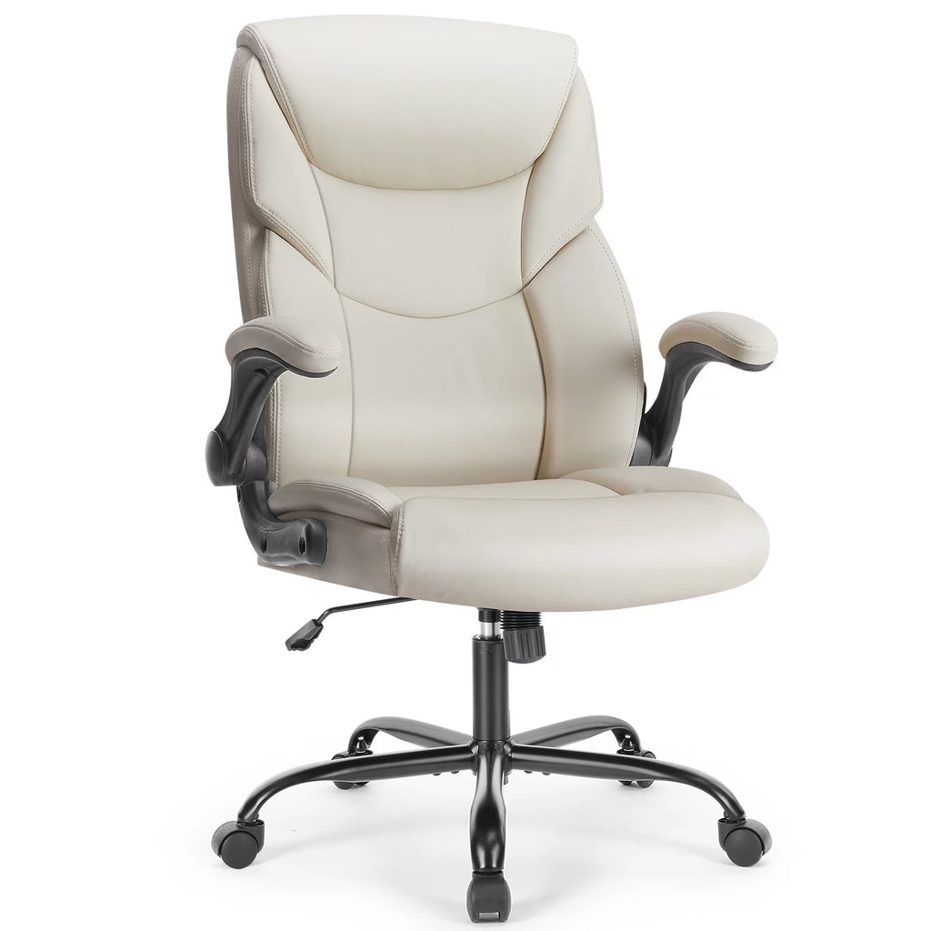 White Ergonomic Executive Desk Chair B577674