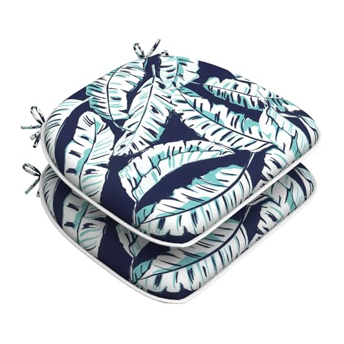 Set of 4 Water Repellent Outdoor Chair Cushions 17"x 16" I51865