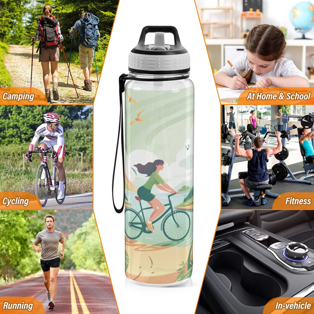 32oz Tritan Sports Water Bottle with Straw N3154