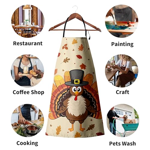 Snowman Cardinal Birds Christmas Kitchen Apron with Adjustable Strap and Two Pockets X695286