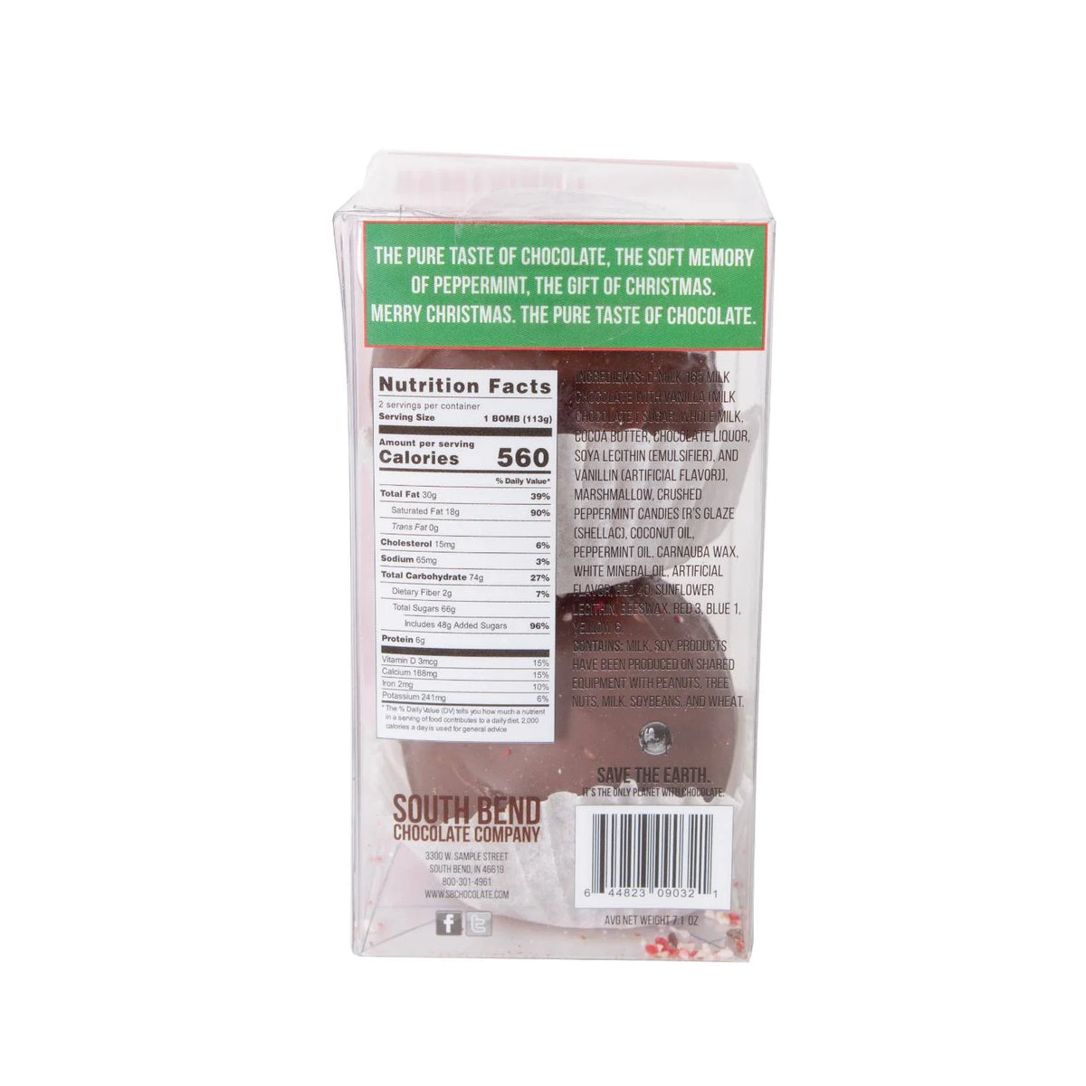 Hot Chocolate Bomb with Peppermint Flakes, 2 Count Z298