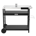 Stainless Steel Outdoor Food Prep Cart with Double Shelves G14853