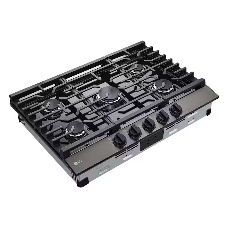 Black Stainless Steel 5 Burner Gas Cooktop Q344