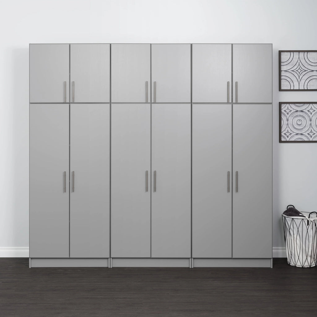 Light Gray Wall Cabinet with Storage Shelf I225455