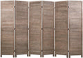 Wood 6 Panel Room Divider Privacy Screen W452354