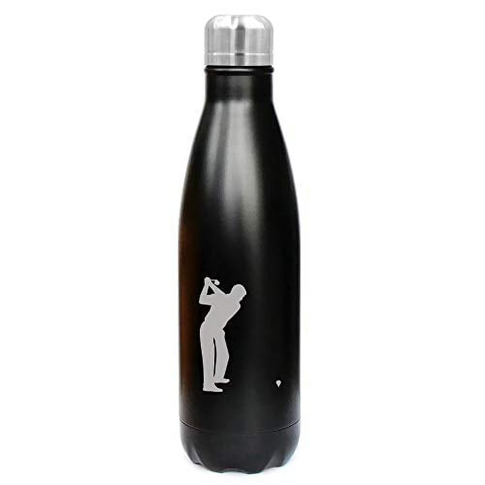 Black Stainless Steel Water Bottle Travel Mug N95682