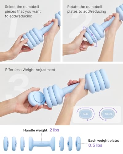 Adjustable Dumbbell Set of 2, 2-5 lbs Each M228