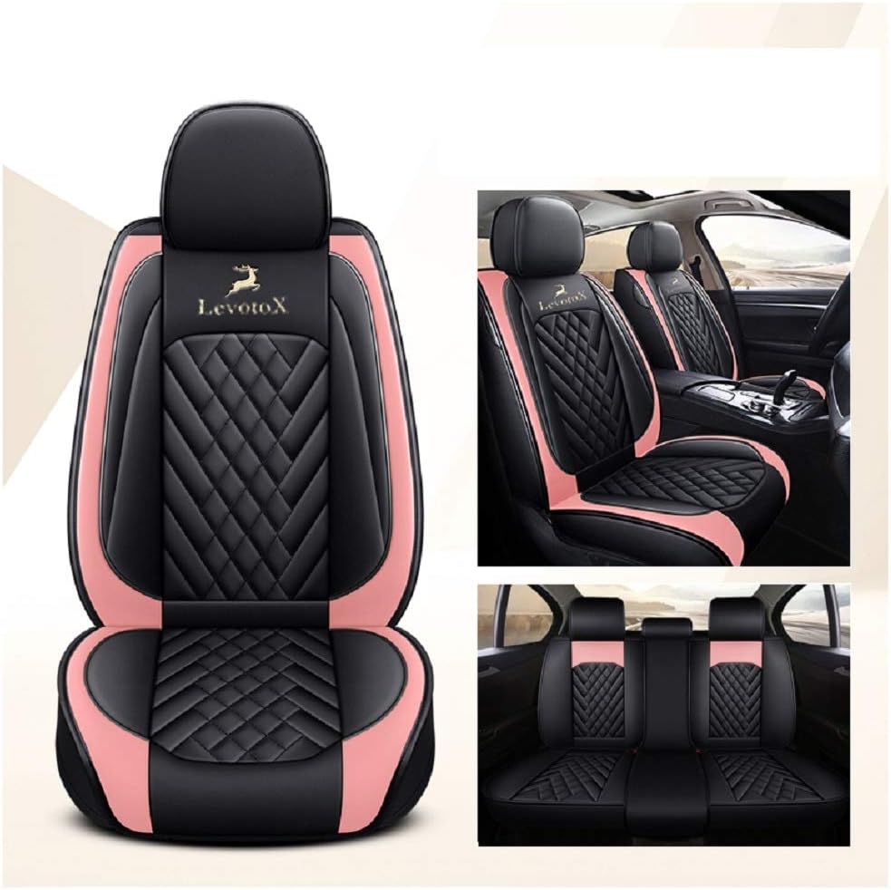 Red 5 Seats Full Set Car Seat Covers M6436