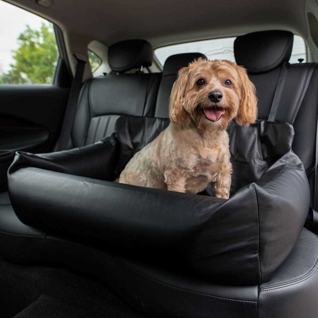 Faux Leather Memory Foam Dog Car Bed F936219