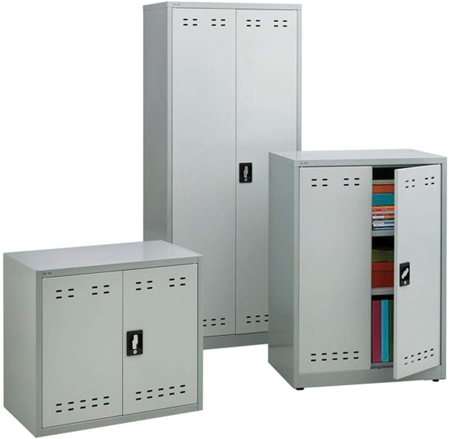 Steel Storage Cabinet 72 High Wall Mountable Gray H64223
