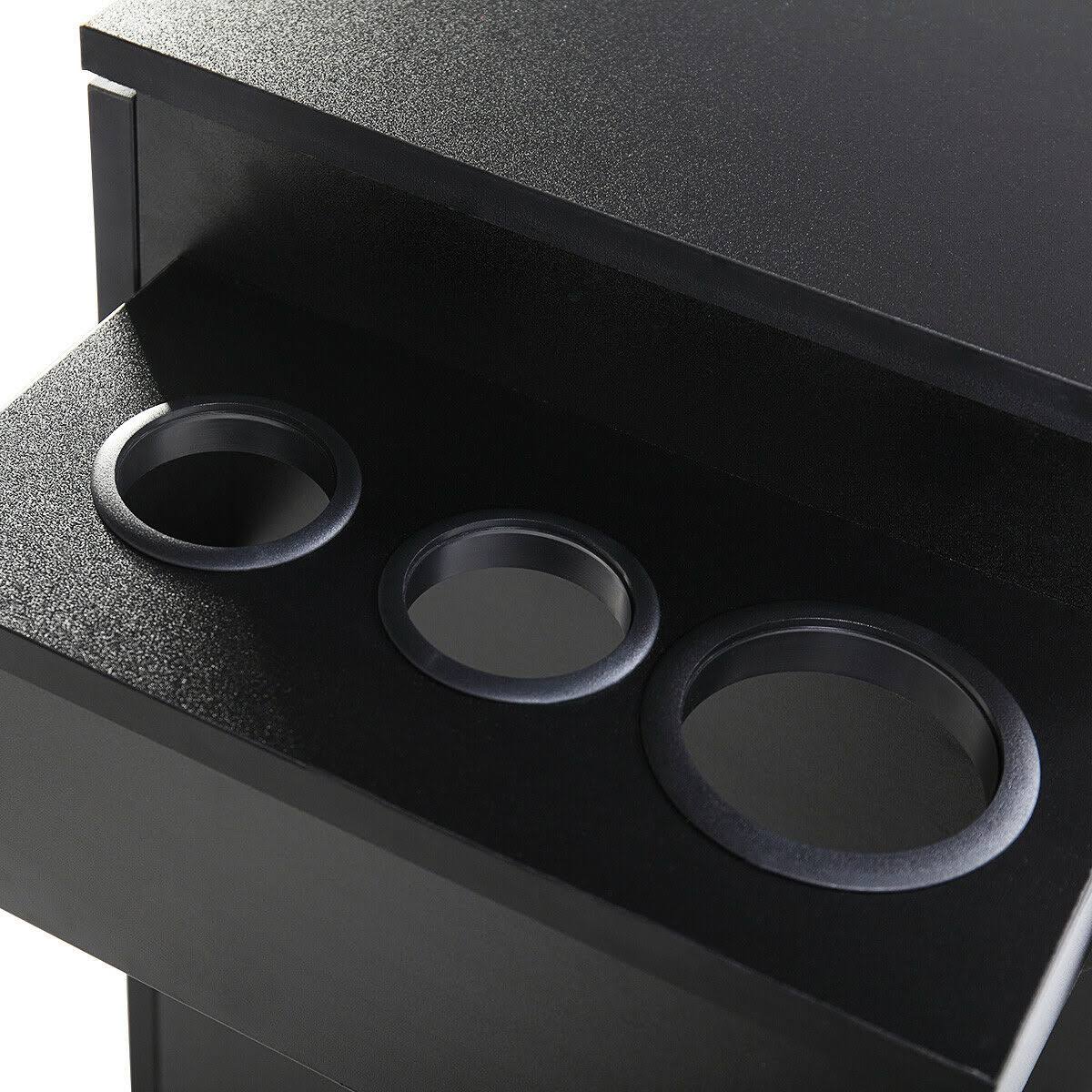 Black Locking Salon Storage Cabinet with Hair Dryer Holder Drawer R2158
