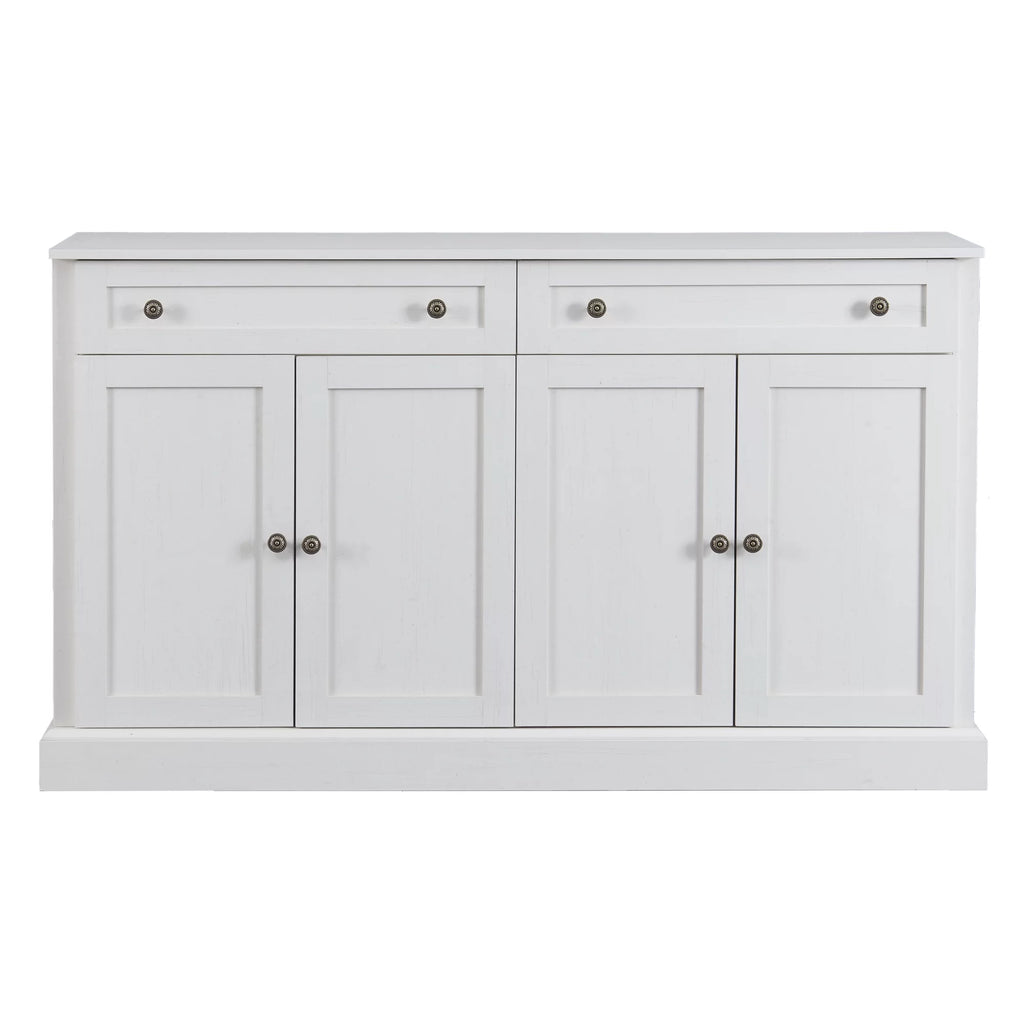 Antique White Kitchen Sideboard Buffet Cabinet with 2 Drawers & 4 Doors S88079