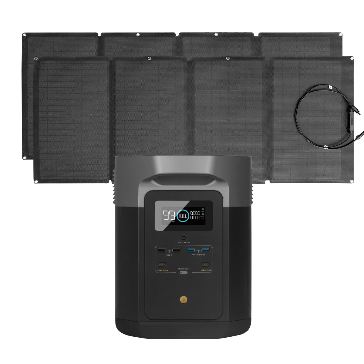 Portable Power Station and 2 x Portable Solar Panel R5668