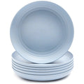 6-Pack Wheat Straw Plates 8.75" Dishwasher & Microwave Safe Blue X6002