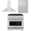 36 in. Gas Range, Range Hood, 3 Rack Dishwasher U40864
