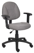 Grey Adjustable Office Task Chair with Adjustable Arms L7124
