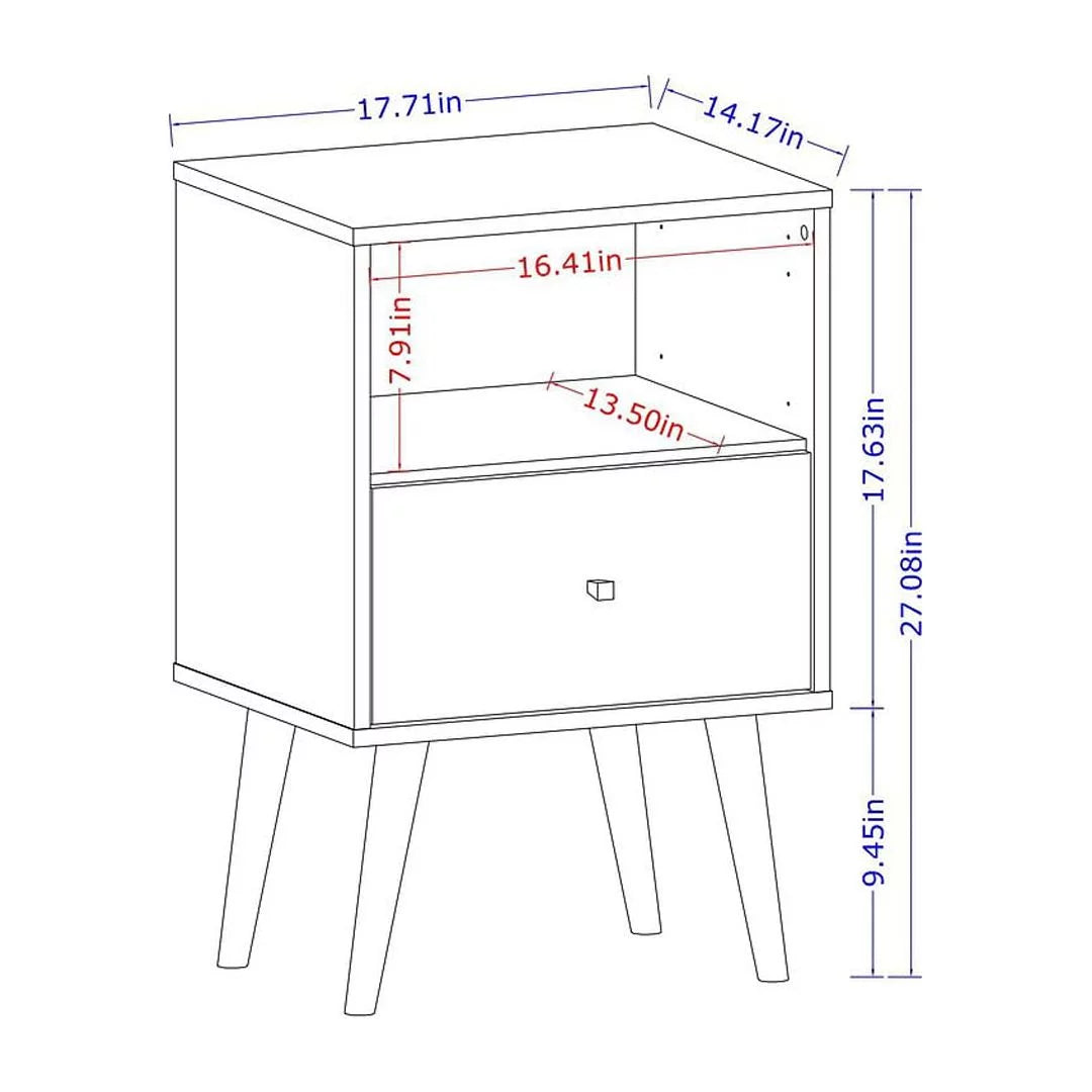 Mid-Century Modern Nightstand with 1 Drawer Y778164