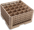 Beige 25 Compartment Glass Rack with 4 Extenders I554
