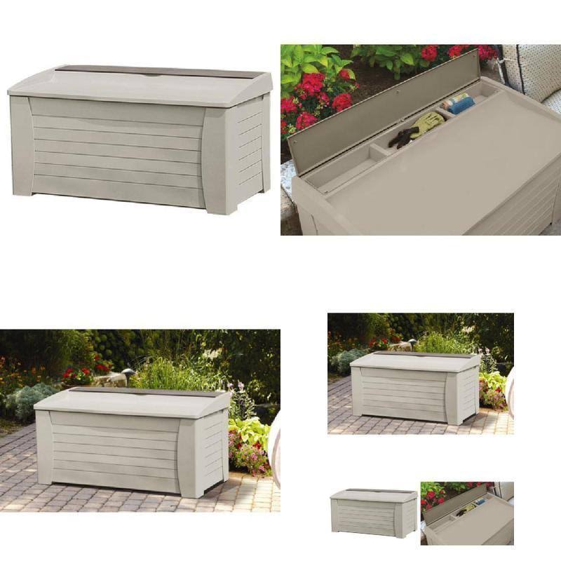 Taupe 127 gal Deck Box with Seat I6059