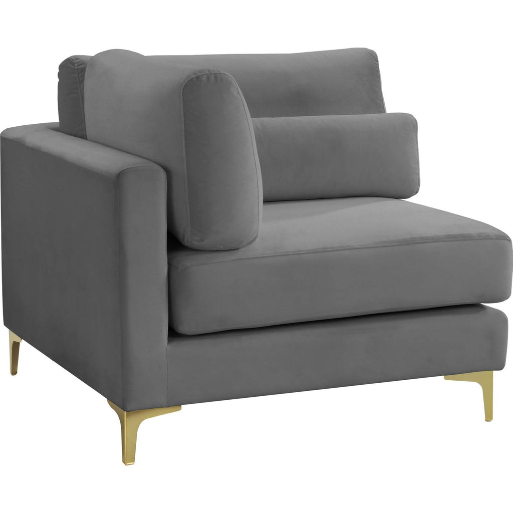 Grey Velvet Modular Corner Chair L53163