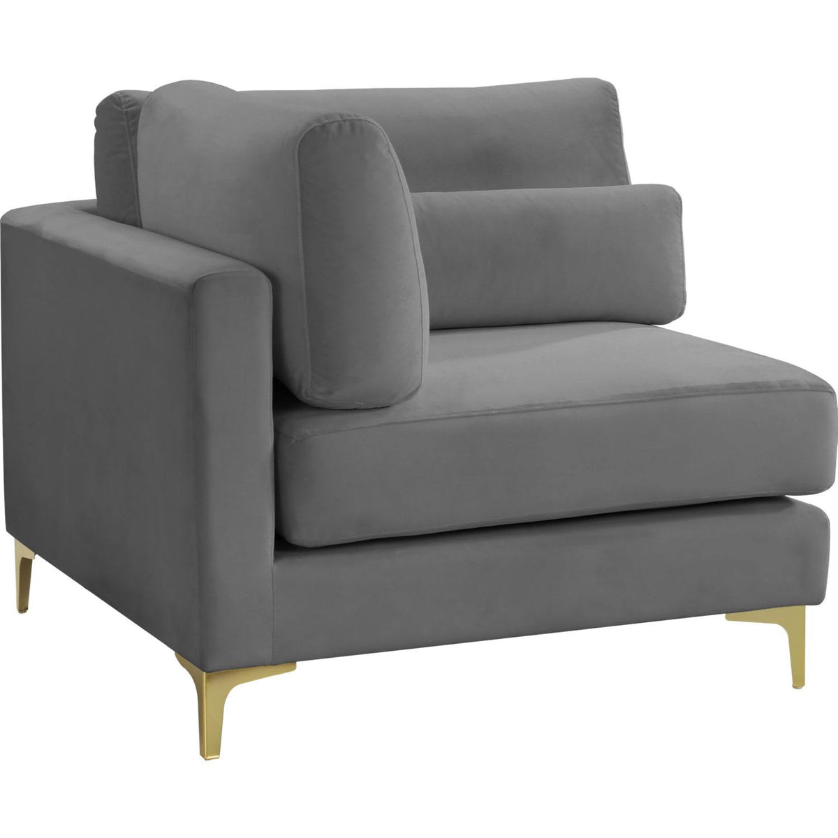 Grey Velvet Modular Corner Chair L53163