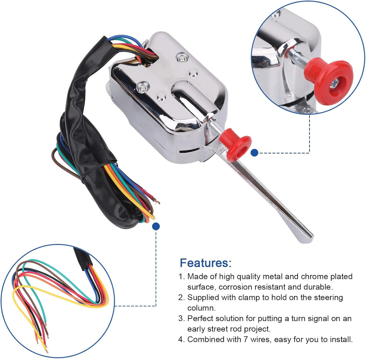 12V Universal Heavy Duty Turn Signal Switch K974