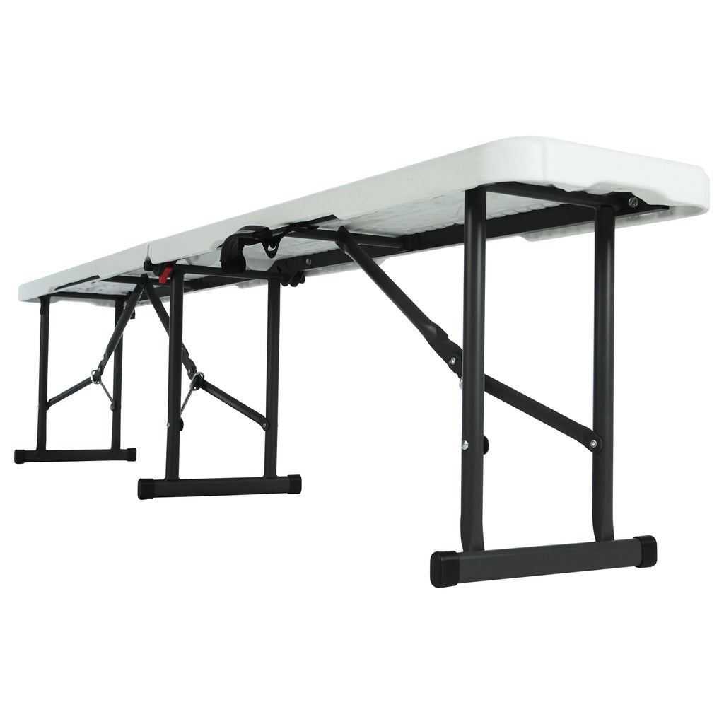 White Steel Outdoor Storage Bench K98604