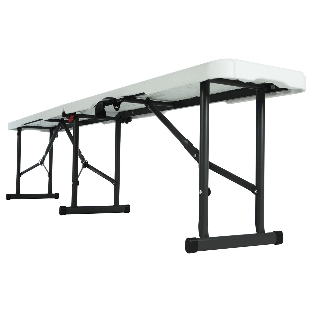 White Steel Outdoor Storage Bench K98604