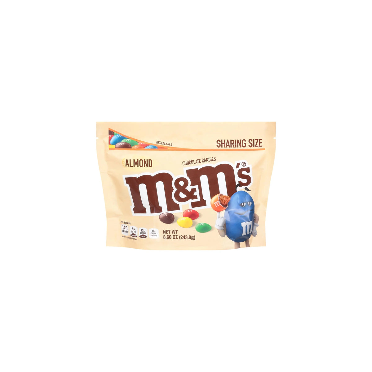 M&M'S Almond Milk Chocolate Easter Candy 8.6 oz Bag Pack of 6 J71398