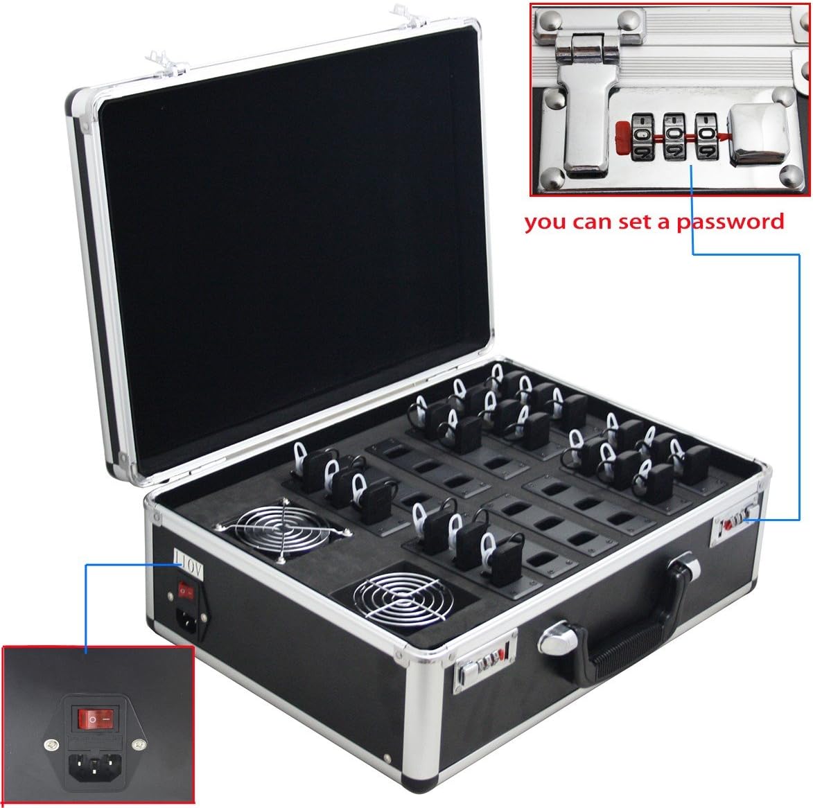 Wireless Tour Guide Monitor System (2 Transmitters 36 Receivers & Charge Case) V39639