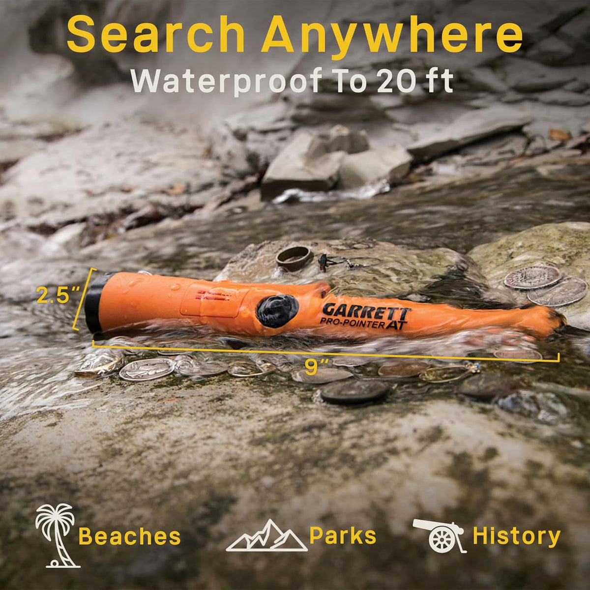 Metal Detector with Waterproof Coil O2878