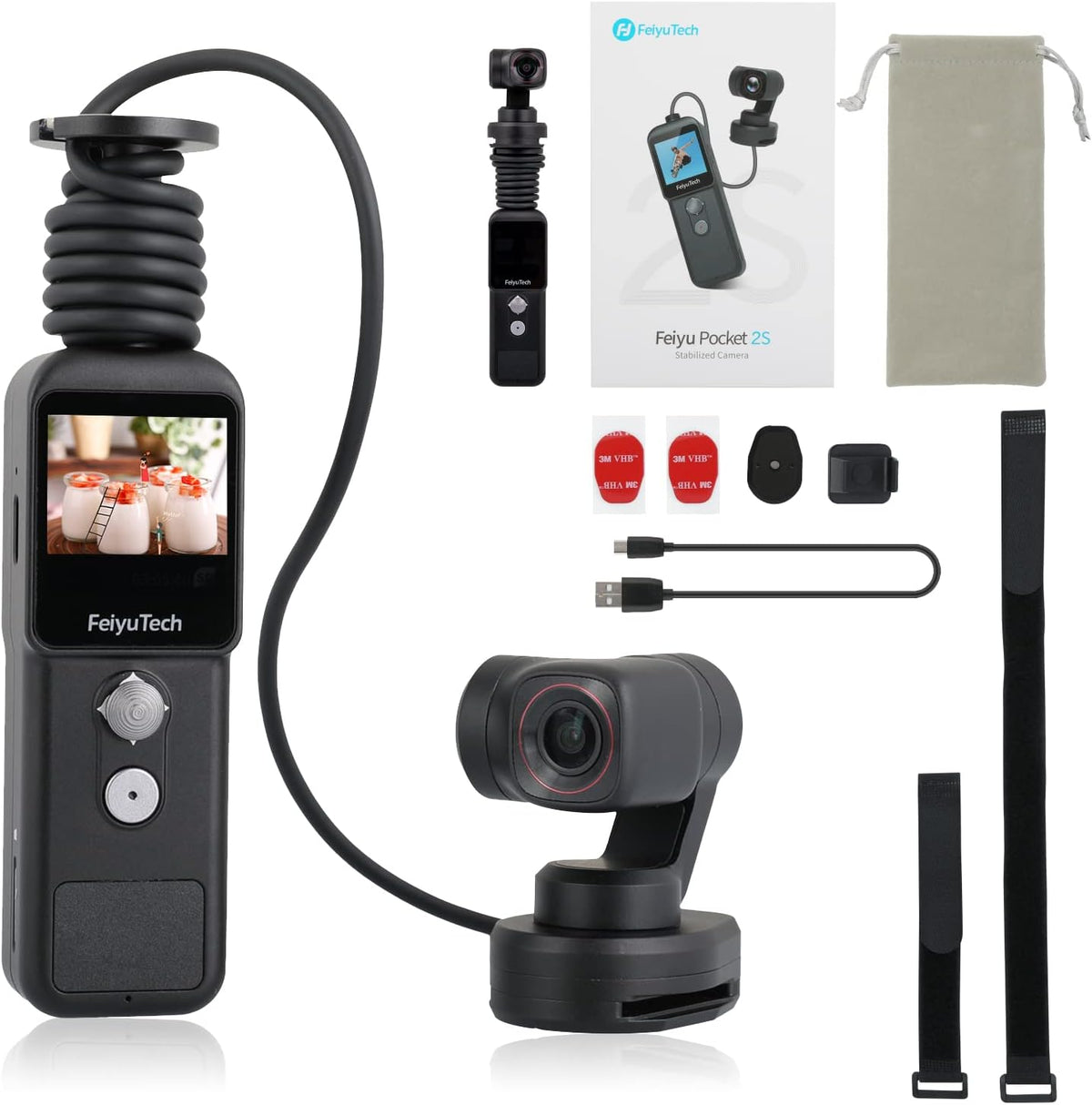 3-axis Stabilizer Gimbal with 4K Video 130° Wide Angle Camera V981