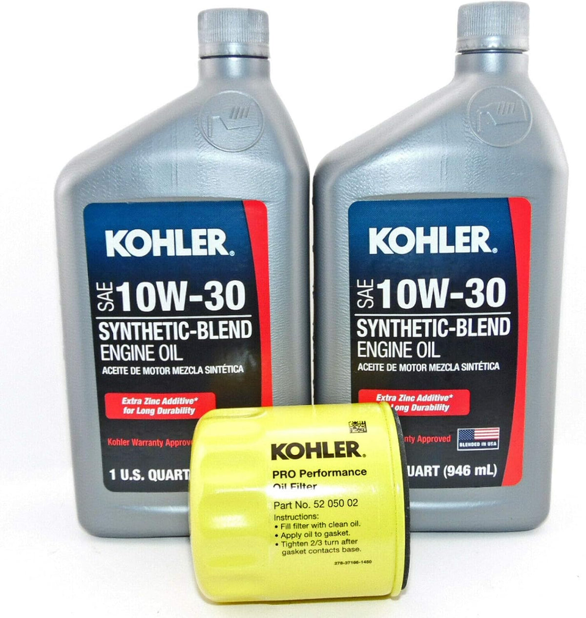 2 PK 10W-30 Engine Oil 1 Quart Bottles with Oil Filter O838772