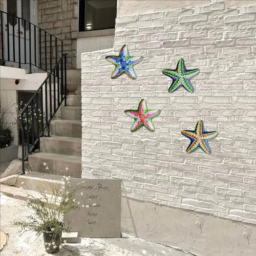Peach Iron Starfish Wall Decor X2994