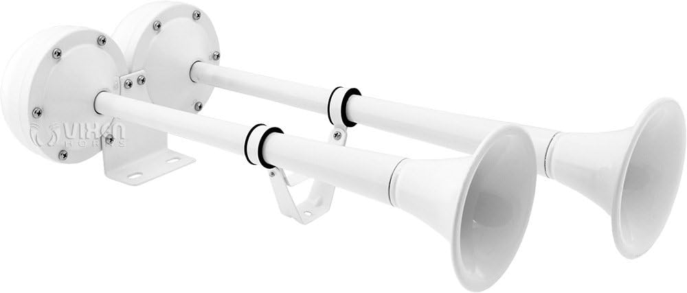12V White Stainless Steel Marine Electric Train Horn I5814