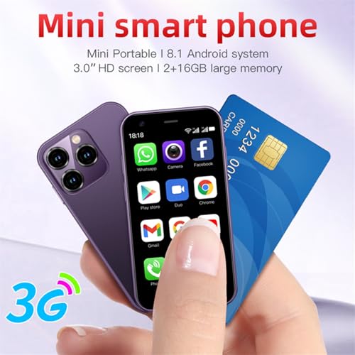 3.0 Inch Mini Smartphone 2GB 16GB Quad Core Android Dual Sim Light Blue T873