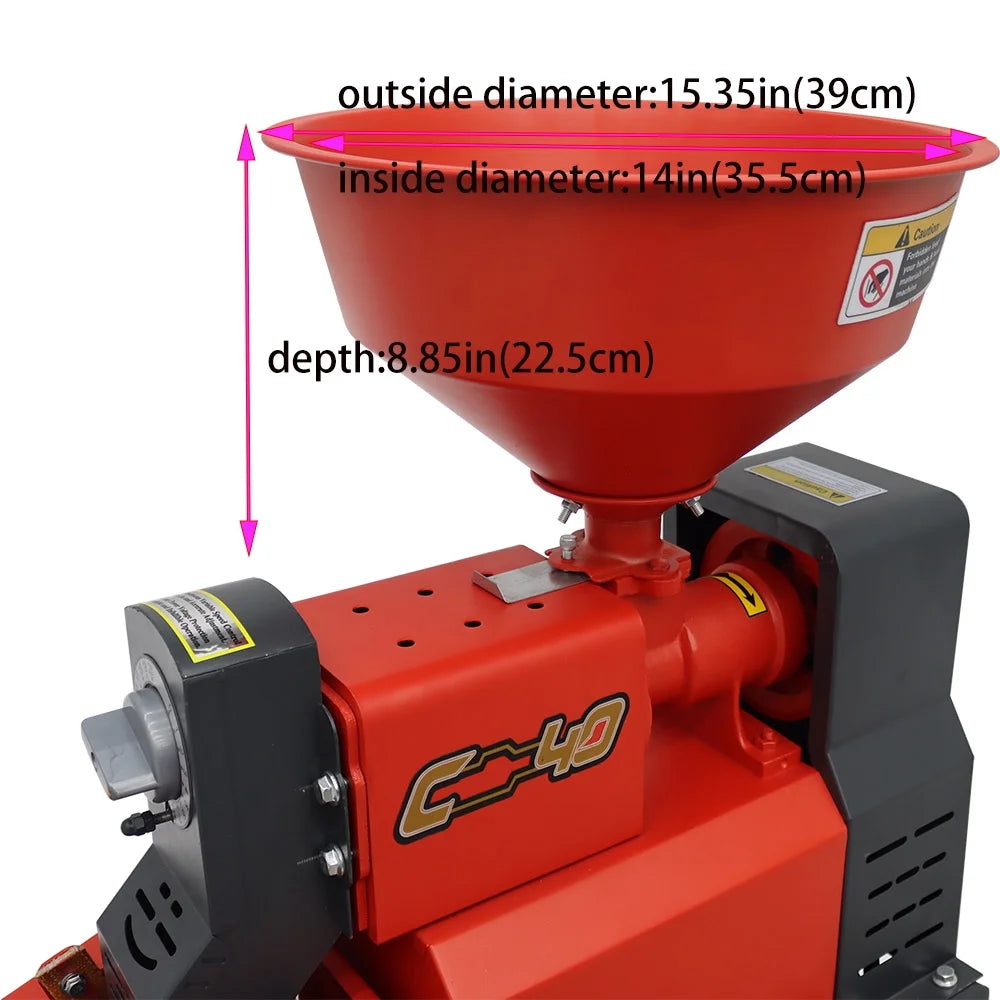 Rice Milling Machine with Vibrating Screen 220V P2142