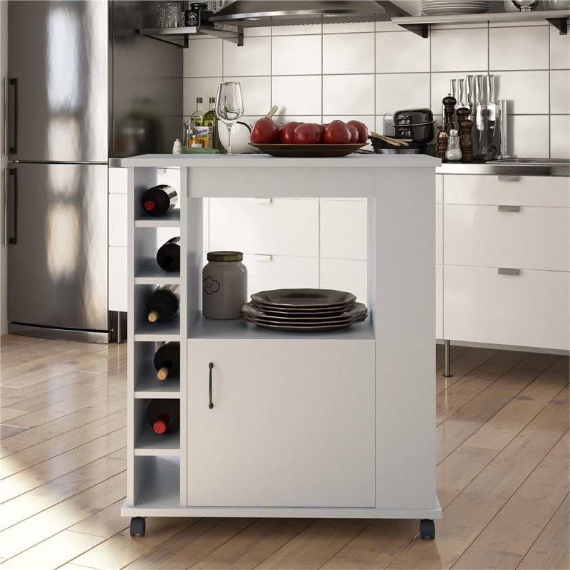Wooden Kitchen Cart in Dove Gray K667