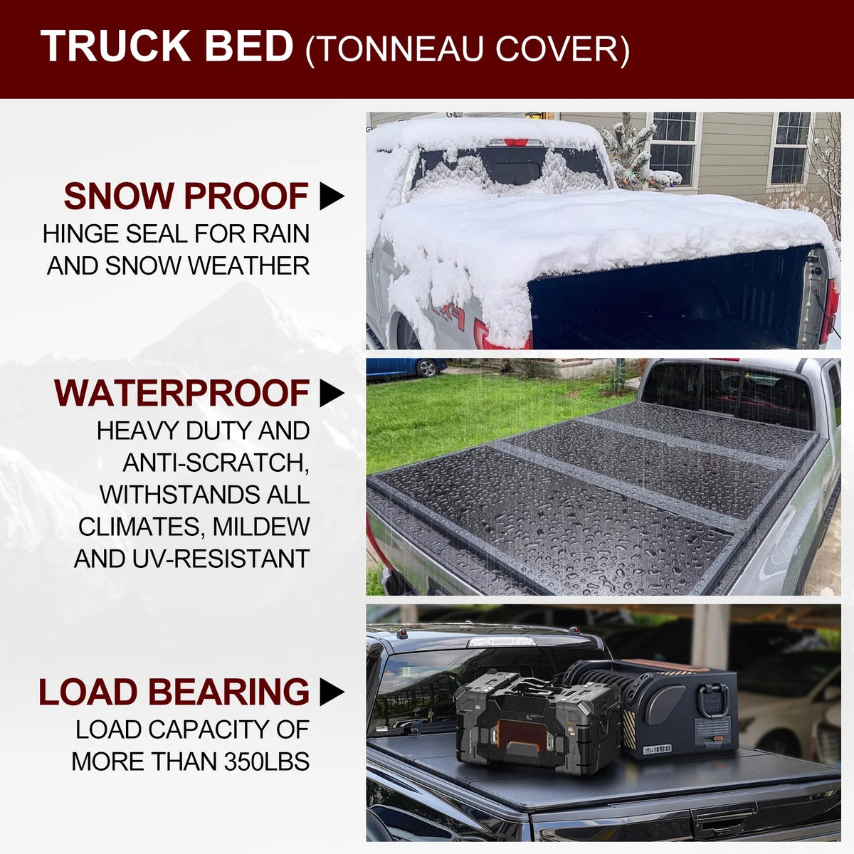 Hard Tri-Fold Truck Bed Tonneau Cover 5FT C592924